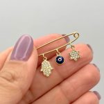 Imperdible Con dijes y Zircones Oro 18K IDZ#21