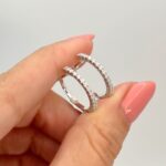 Argollas Con Diamantes 0,34ct Oro Blanco 18K