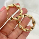 Argollas entorchadas oro 18K #58
