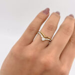 anillo diadema con diamantes 0.20ct oro 18K