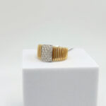 anillo corrugado con diamantes0.39ct oro 18K