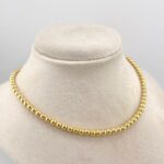 GARGANTILLA BALINES LISOS ORO 18K ITALIANO