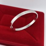 BRAZALETE  RIGIDO ORO BLANCO 18K ITALIANO
